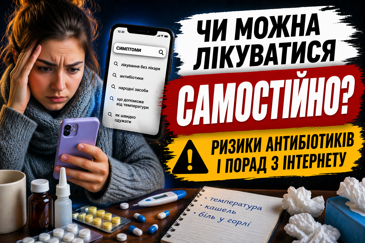Чи можна лікуватися самостійно: ризики антибіотиків і порад з Інтернету

