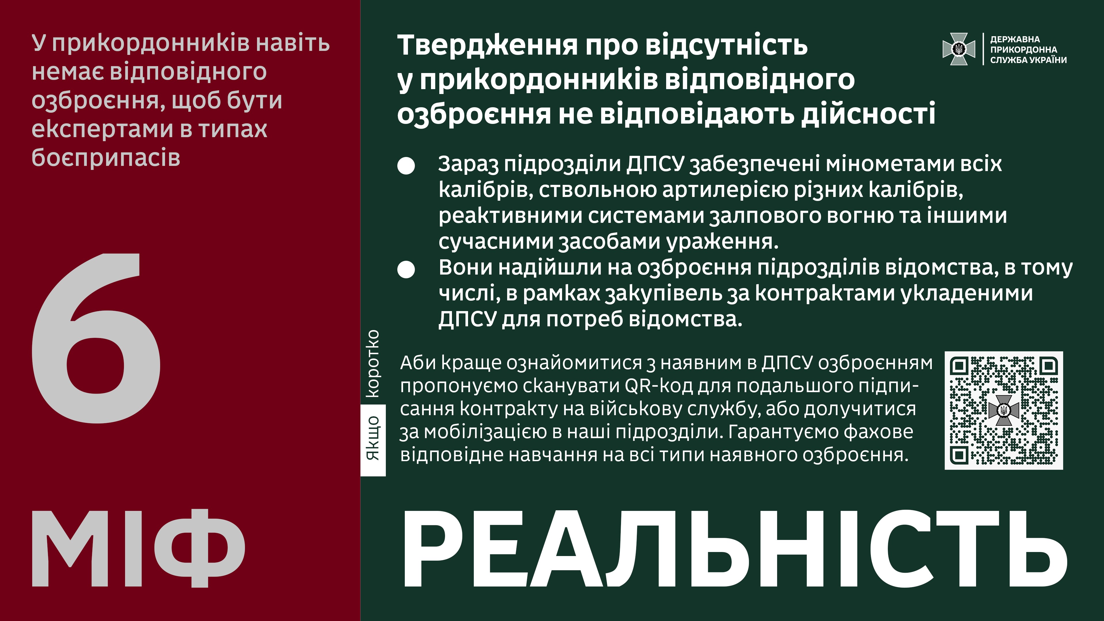 У ДПСУ спростували міфи щодо закупівлі озброєння