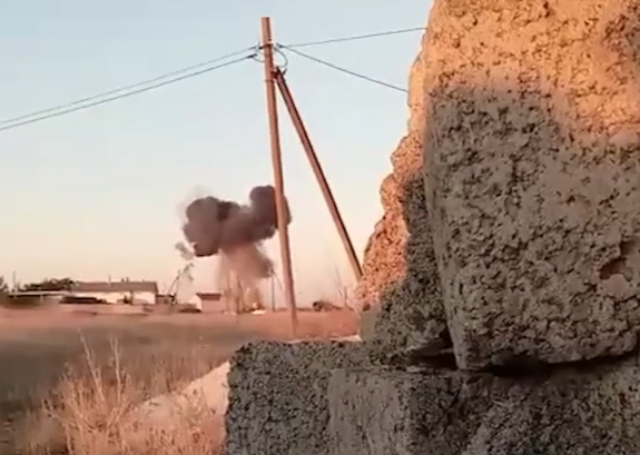 Під час вибуху в окупованому Мелітополі знищено п’ятьох кадирівців (відео)