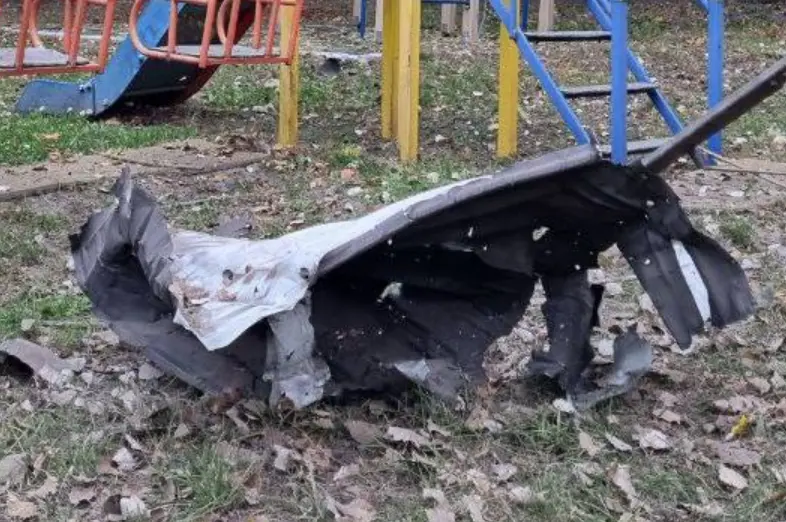 У Києві уламки рашистського дрона впали на території дитсадка