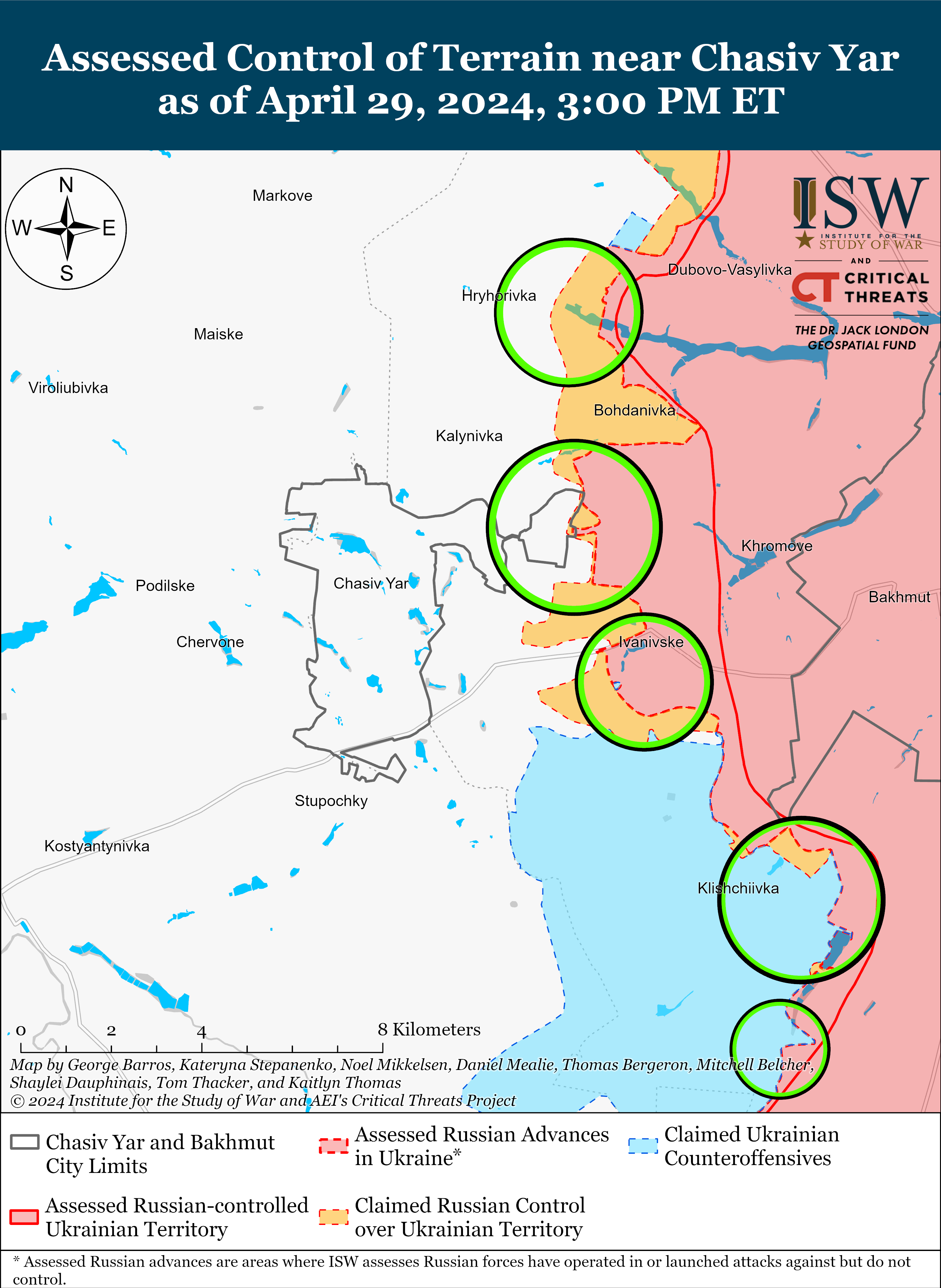 Ситуація поблизу Часового Яру. Джерело: ISW