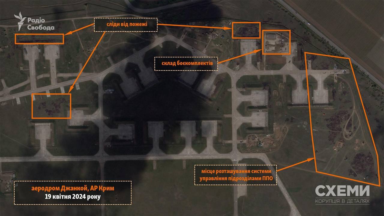 Спутникові знімки аеродрому в Джанкої