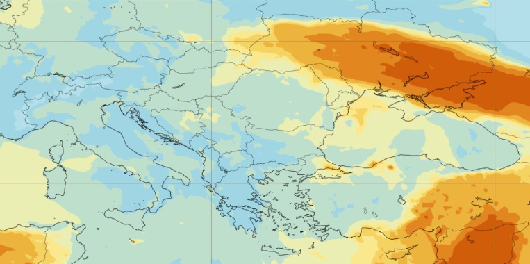 Переміщення пилу з пустельних регіонів Середньої Азії 