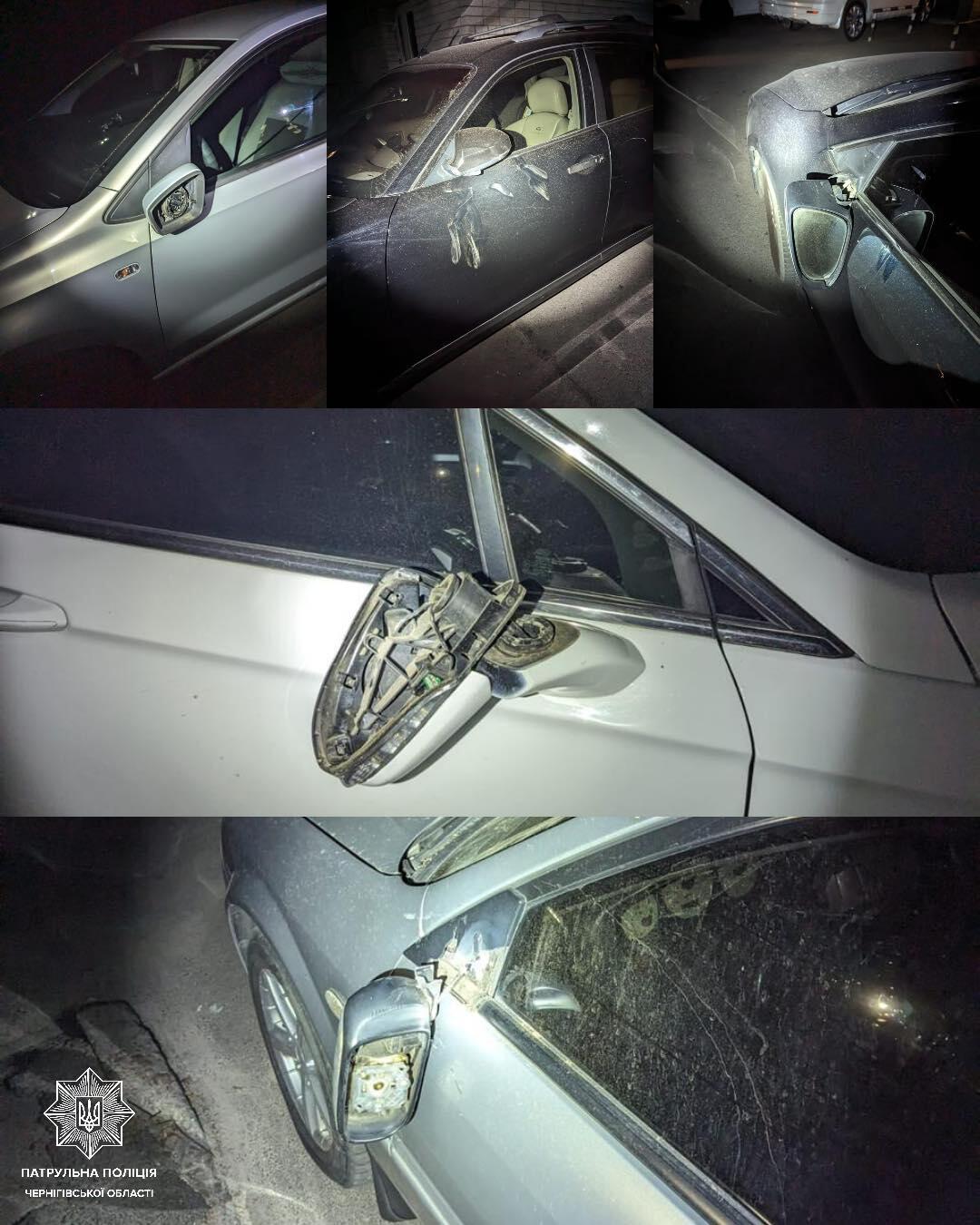 У Чернігові чоловік пошкодив 15 автівок