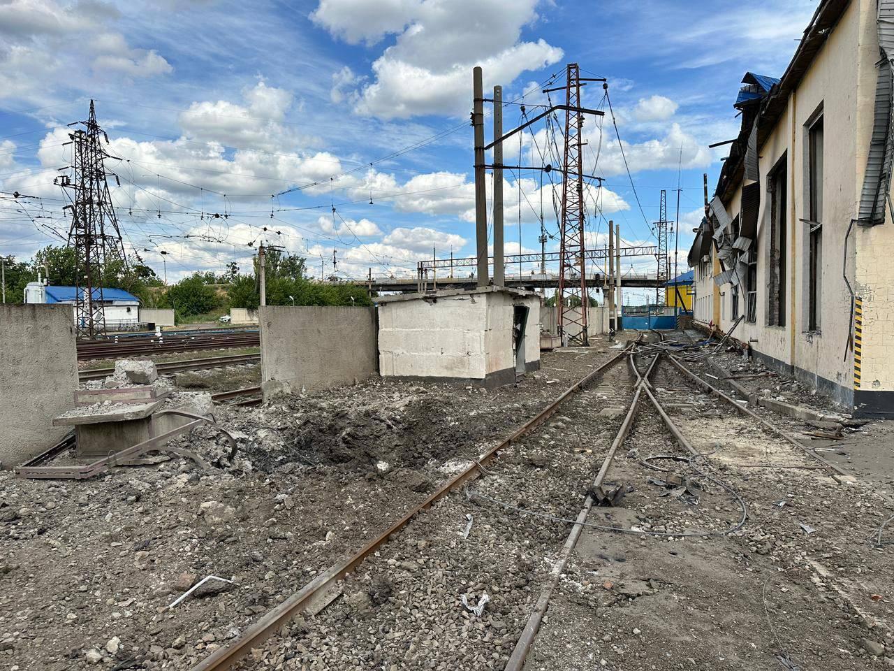 обстріл залізниці на Донеччині