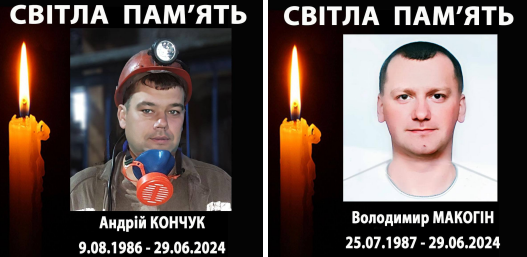 загиблі шахтарі