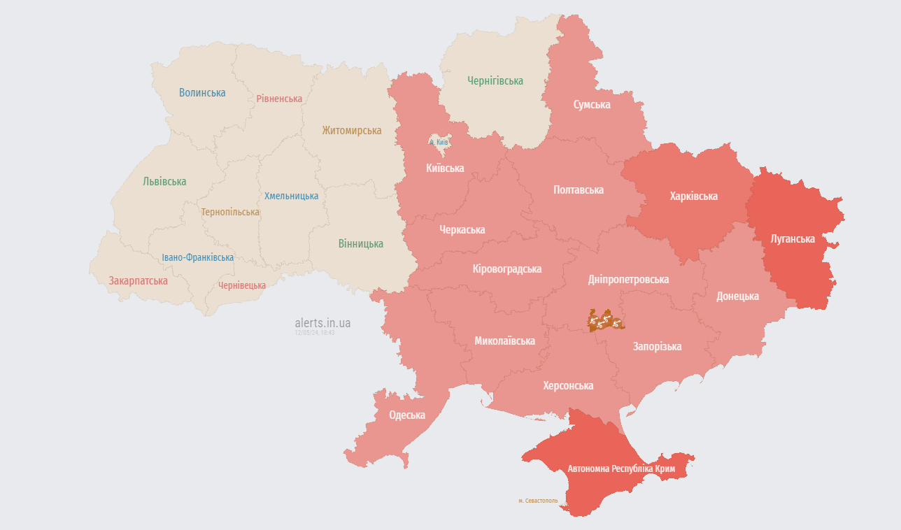 повітряна тривога в Україні