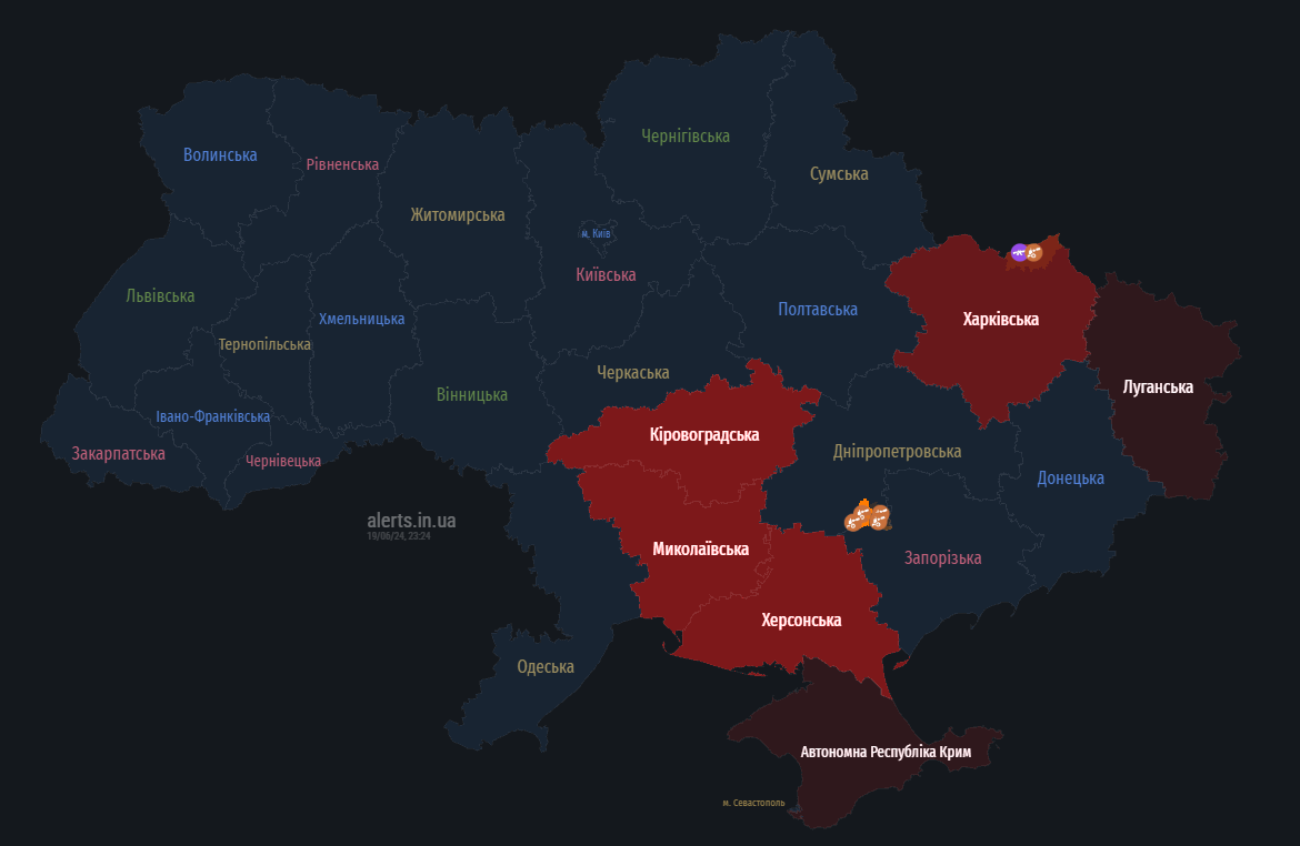 повітряна тривога 19 чеврня