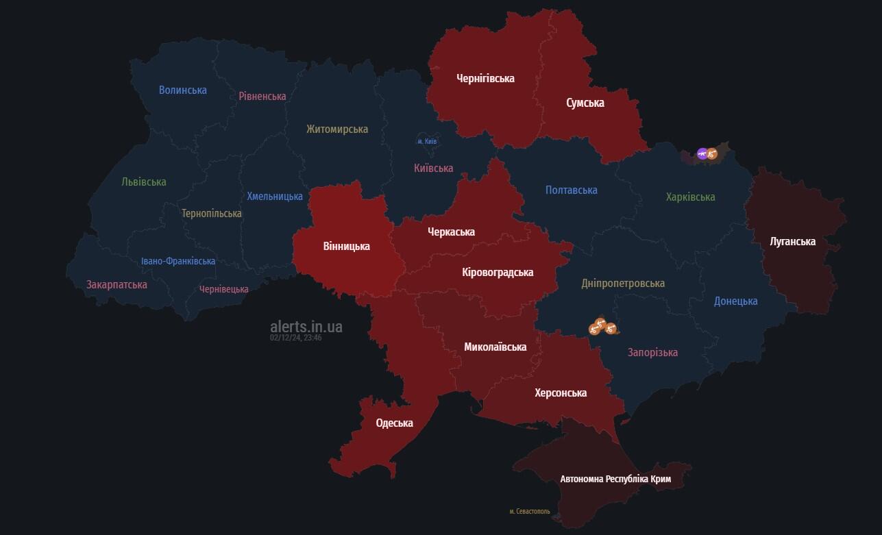 повітряна тривога 2 грудня