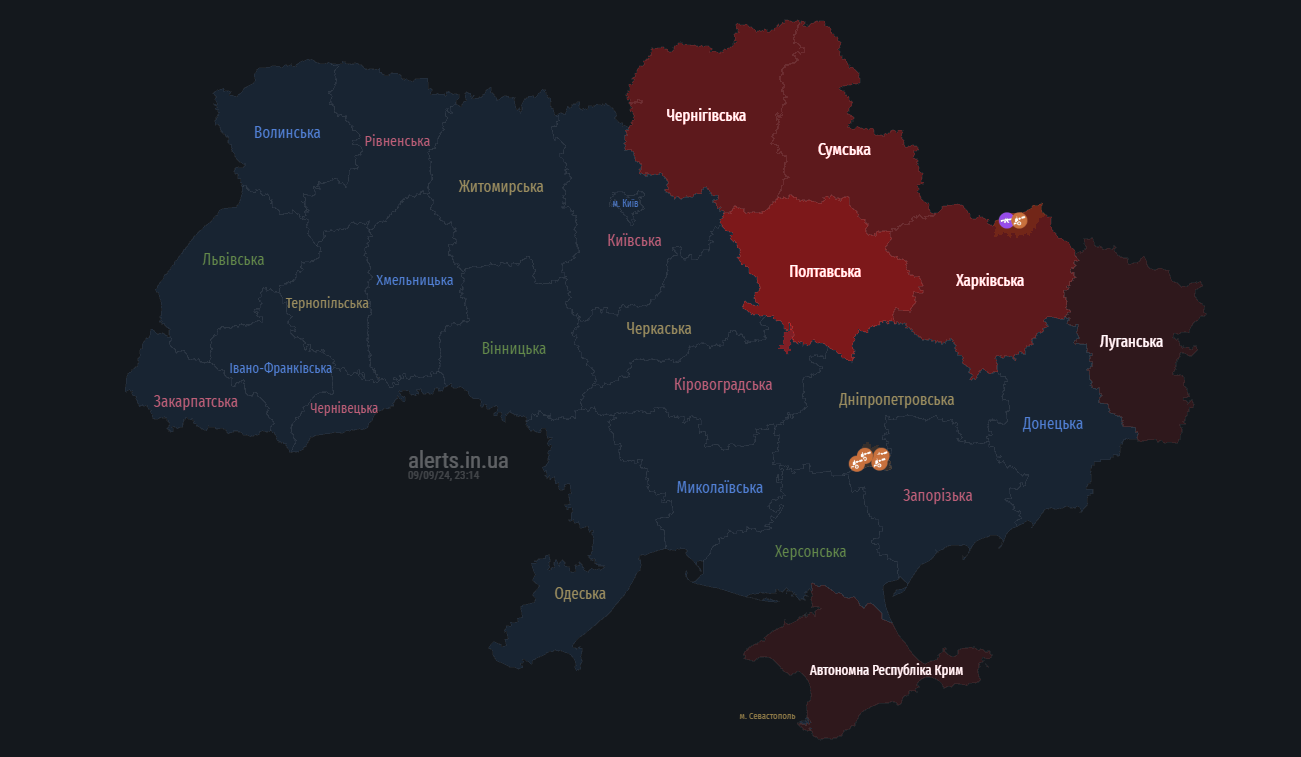 повітряна тривога 9 вересня