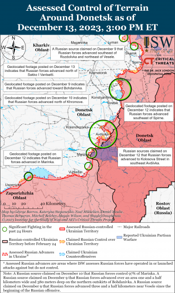 Росіяни просуваються під Авдіївкою