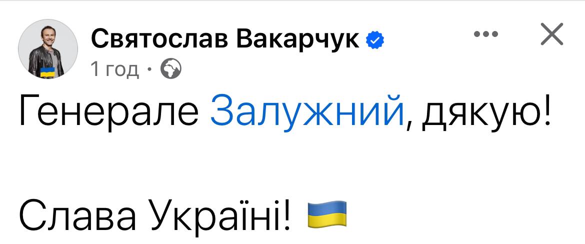 Вакарчук про Залужного