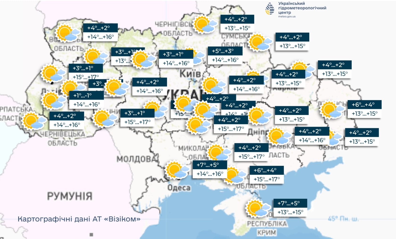 погода 22 жовтня, мапа