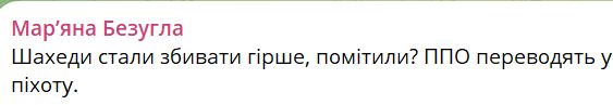 повідомлення Мар'яни Безуглої