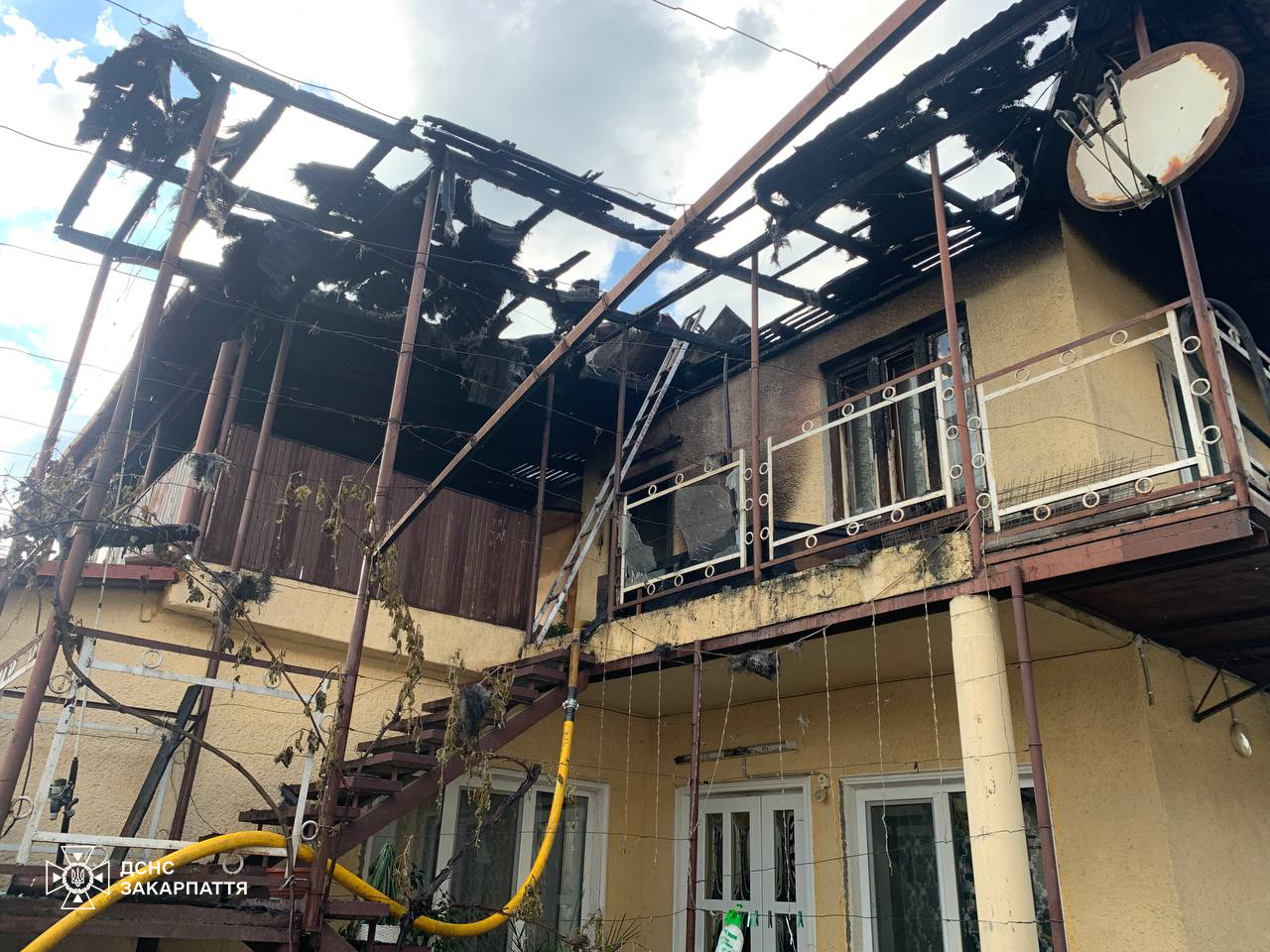 Наслідки пожежі у селі Червеньово