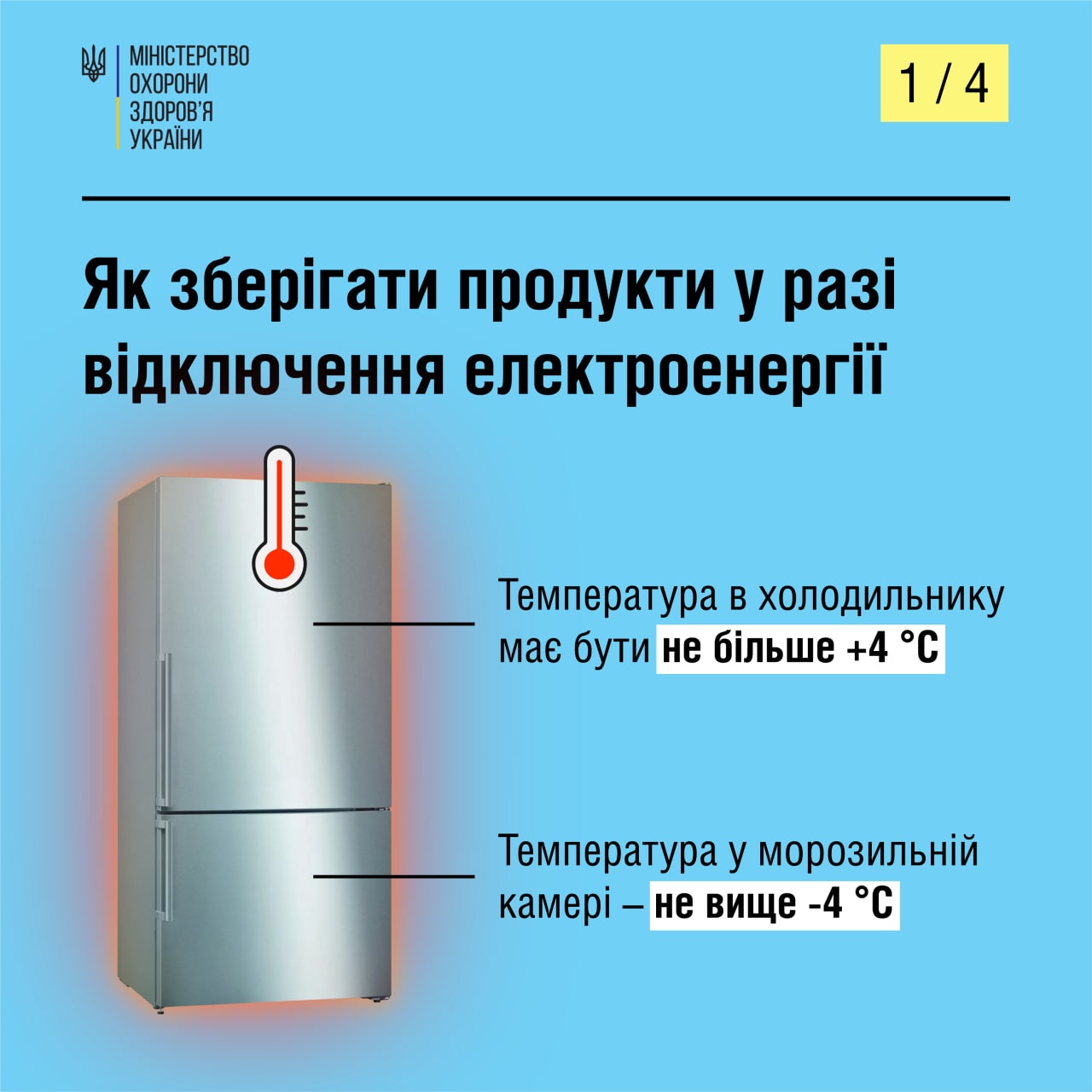 зберігання продуктів при відключенні світла