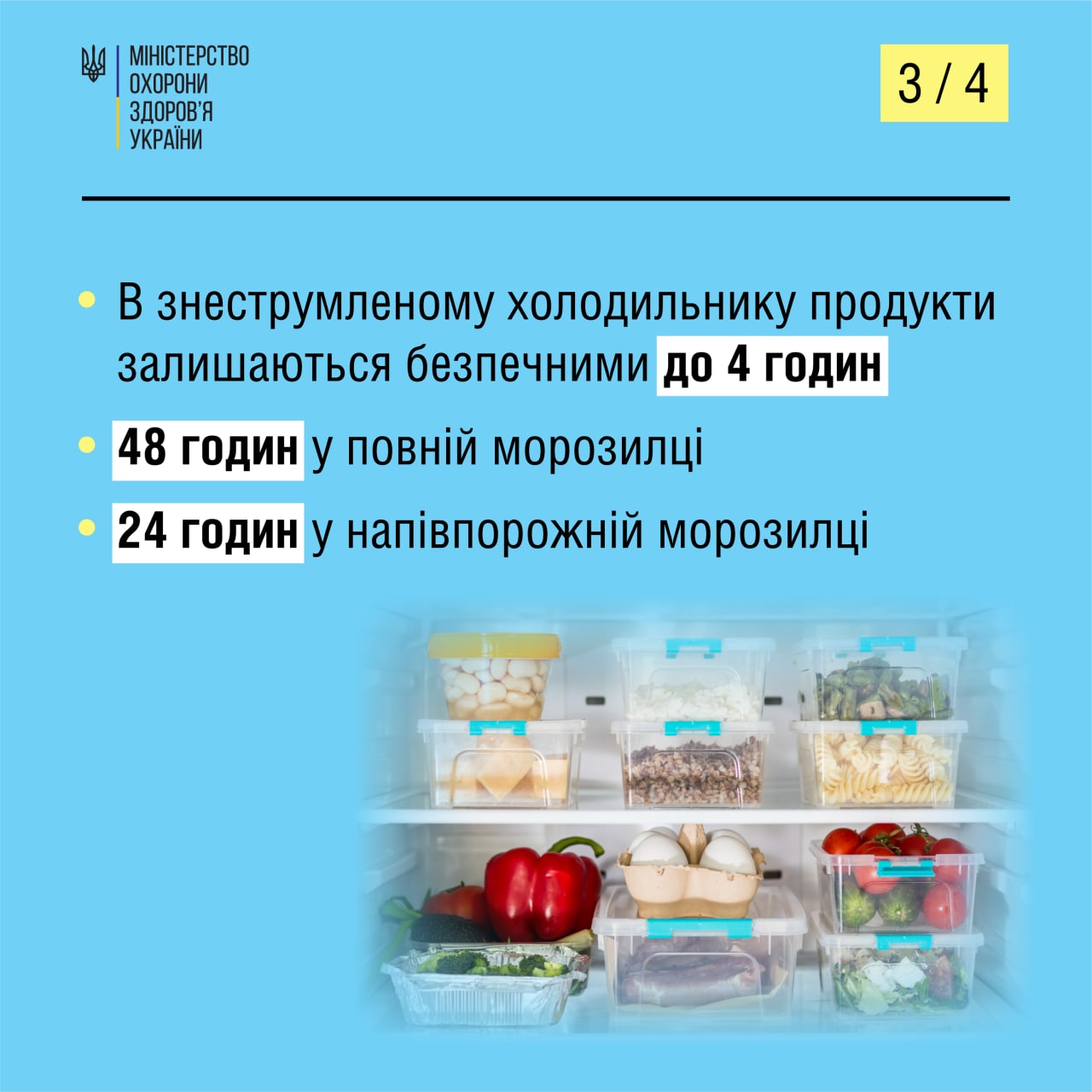 скільки зберігати продукти в холодильнику