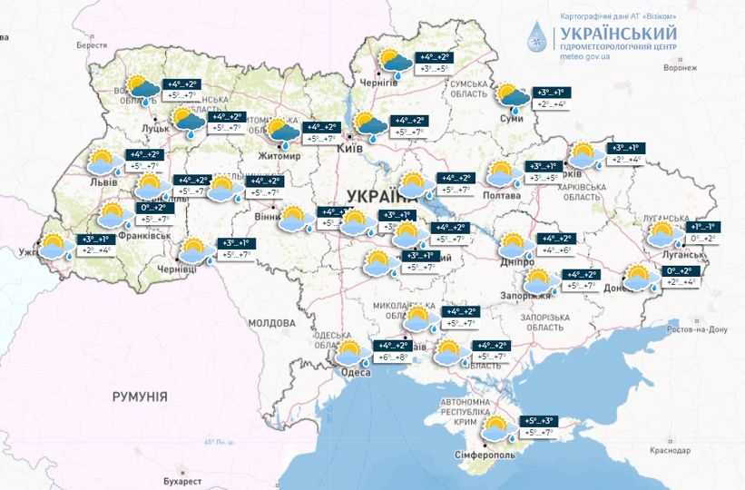 прогноз погоди на 19 грудня