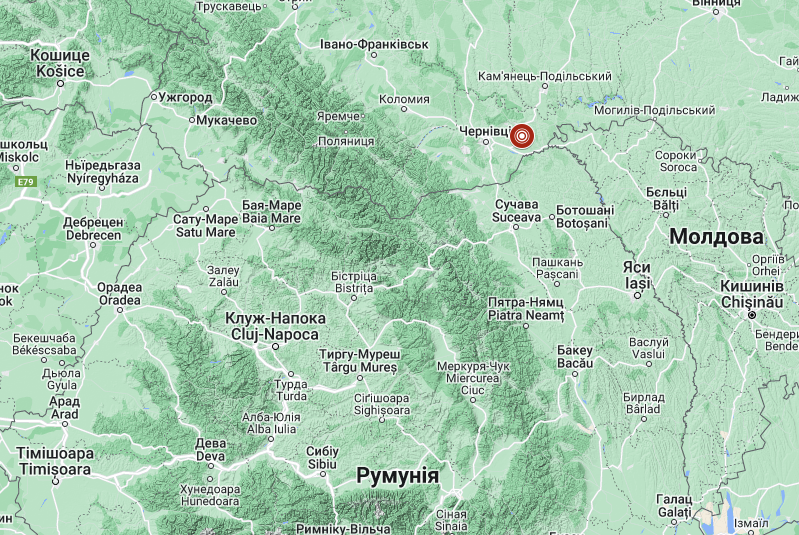 Землетрус у Чернівецькій області 23 листопада