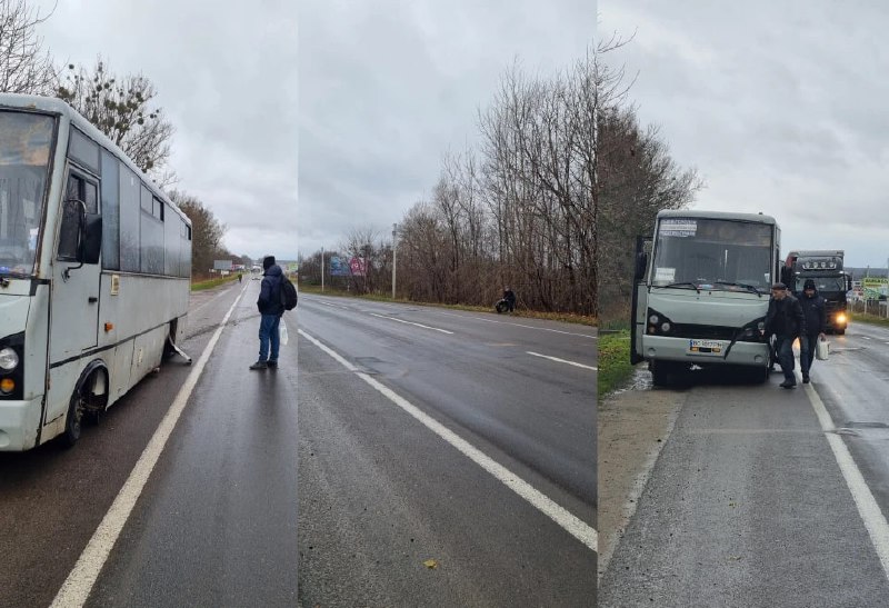 На Львівщині у маршрутки відпало колесо під час руху