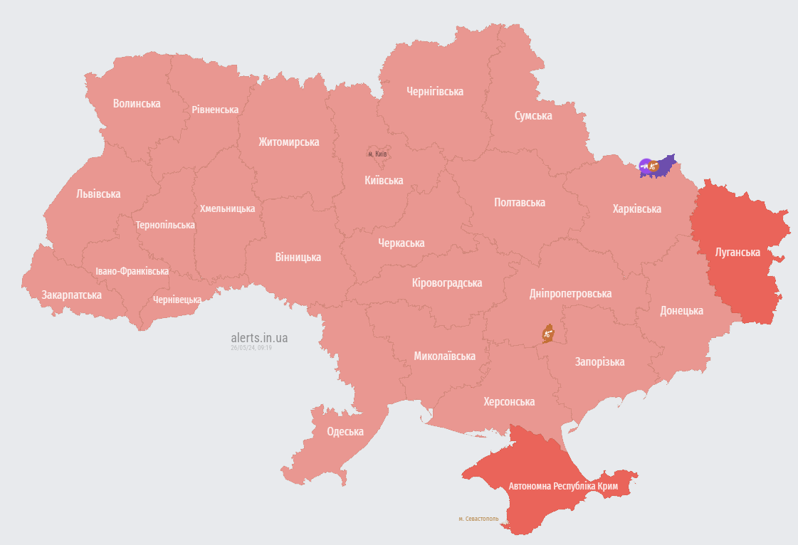 В Україні 26 травня оголошено повітряну тривогу. Злетів МІГ-31, який є носієм "Кинджалу"