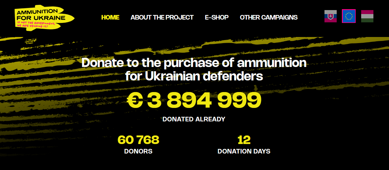 Словаки зібрали кошти на боєприпаси для України