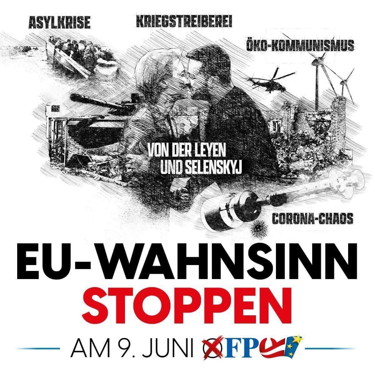 Антиукраїнський плакат австрійської партії на виборах до Європарламенту